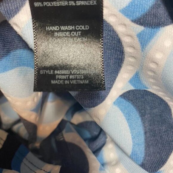 Enfocus Studio Blue Geometric Dress -- Sz 8 - Picture 3 of 5